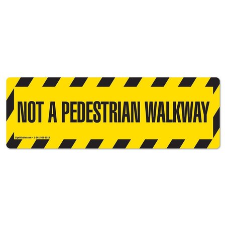 SIGNMISSION Not A Pedestrian Walkway 18in Non-Slip Floor Marker, 3PK, 16 in L, 16 in H, FD-2-R-16-3PK-99833 FD-2-R-16-3PK-99833